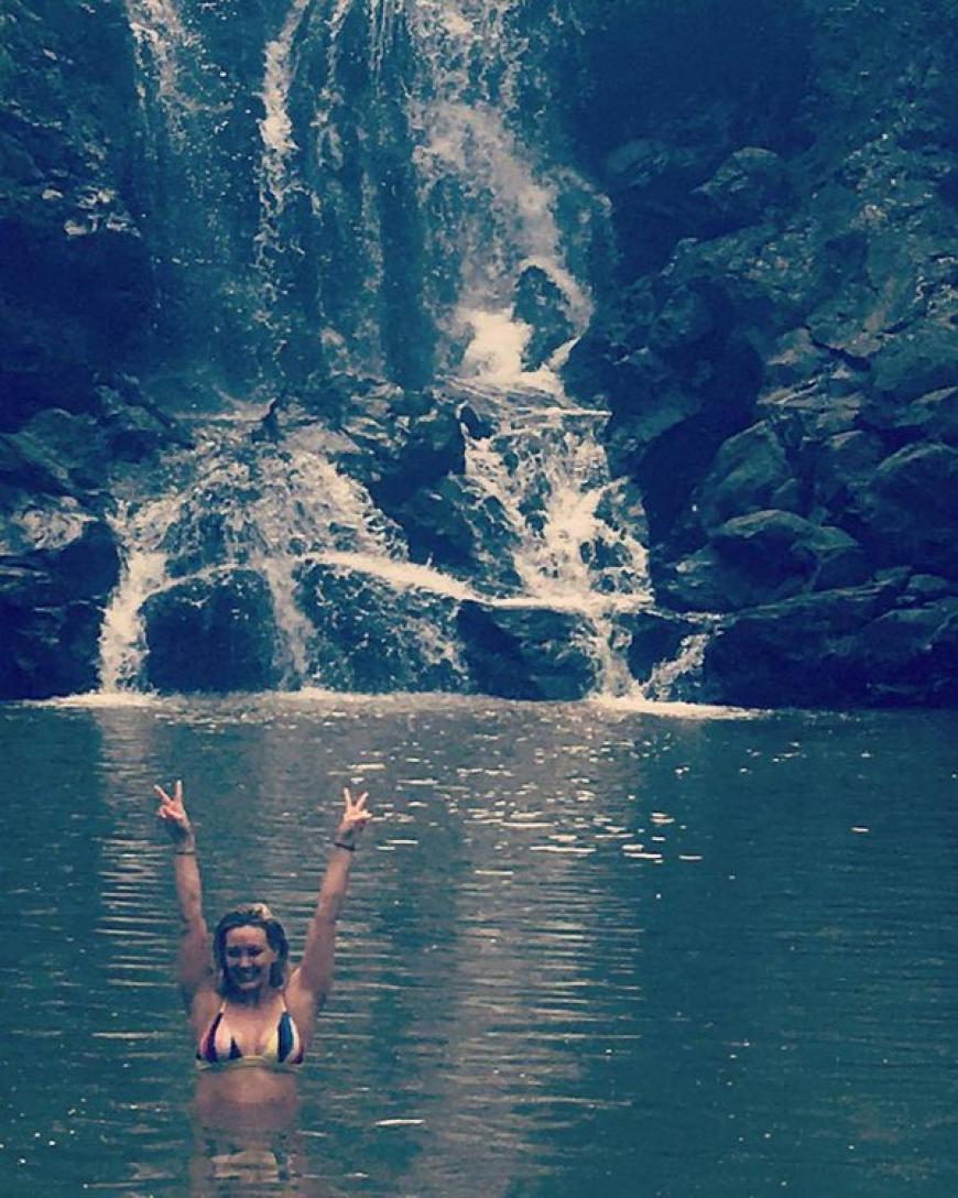 Hilary Duff im Paradies: Die Schauspielerin verbrachte die kalte Winterzeit auf Maui.