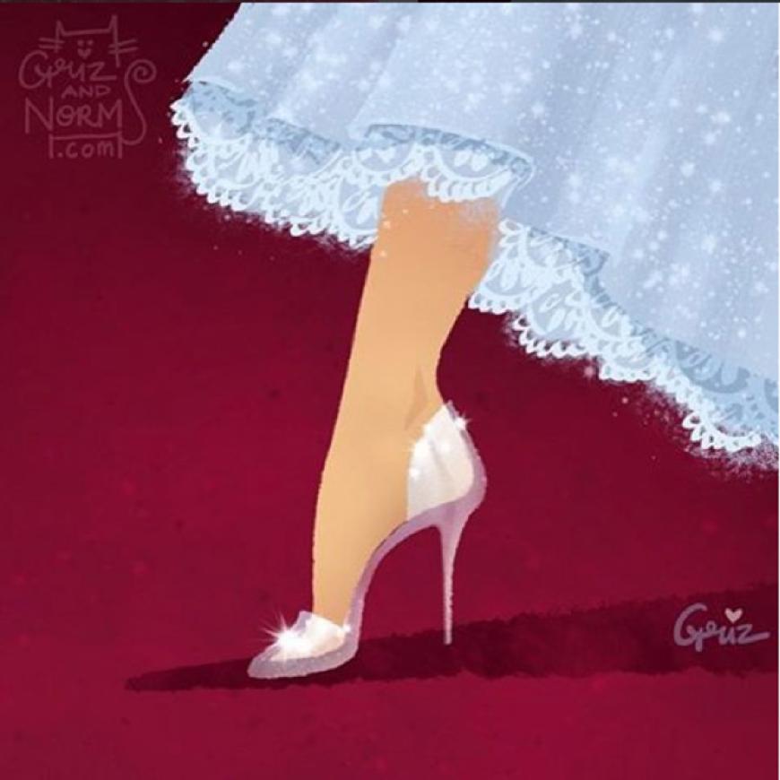 Filigran und schlicht: Der Glass-Slipper von Cinderalla im Stuart Weitzman-Look