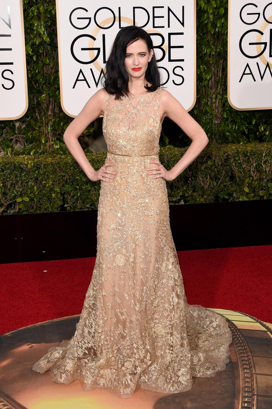 Eva Green wählte ebenfalls Nude, das Styling kann uns aber nicht so recht überzeugen.