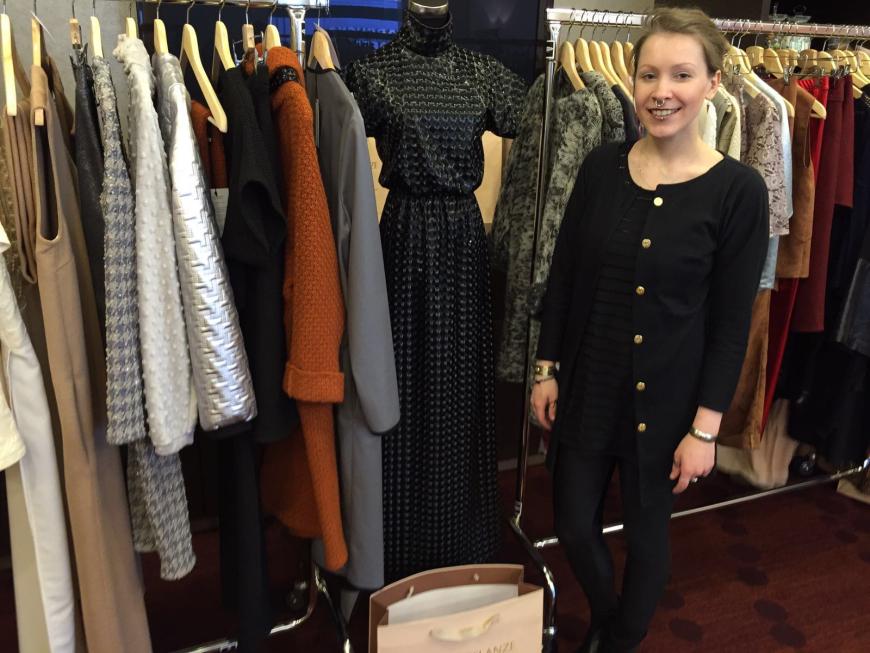 Ein tolles Newcomer-Label mit seiner stolzen Designerin Inga: Berlina Pflanze. Für sie ist es die erste Fashion Week!