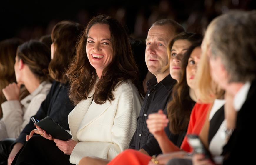 Tag 3 auf der Fashion Week Berlin: Natalia Wörner und Heino Ferch haben Spaß bei Laurel