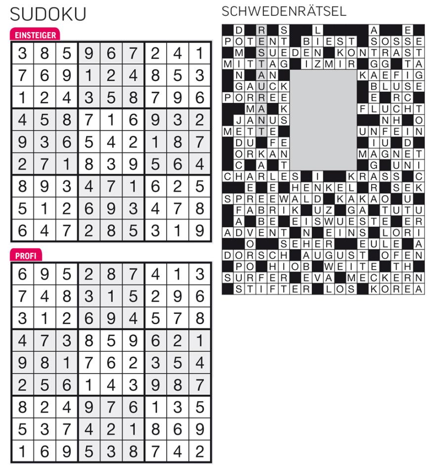 Sudoku- und Rätselauflösung ab Magazin 01/2015 - Bild 128