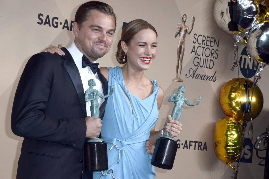 DiCaprio und Brie Larson gelten nach den SAG-Awards als Favoriten für die Oscar-Verleihung im Februar.