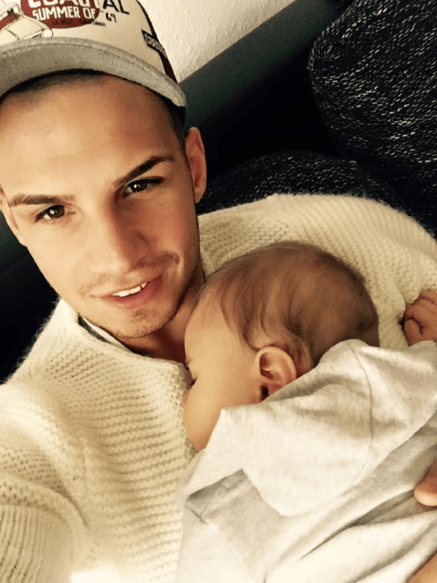 Söhnchen Alessio im Juni 2015 zur Welt.
