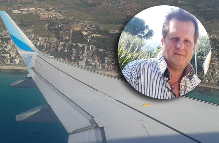 Dieses Foto aus dem Flugzeug teilte Jens Büchner mit seinen Fans. 