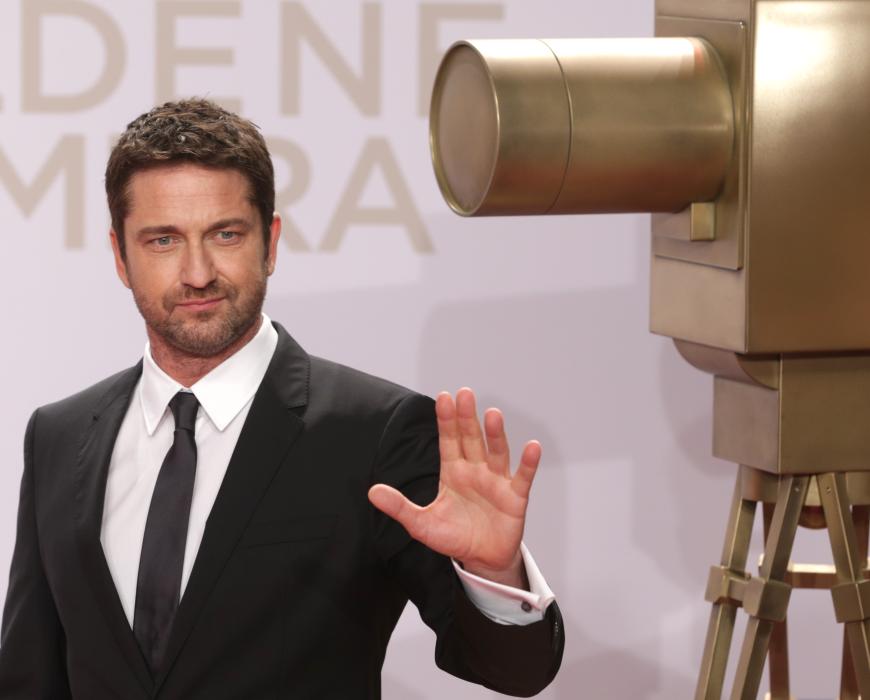 Gerard Butler hat den Abend sichtlich genossen.