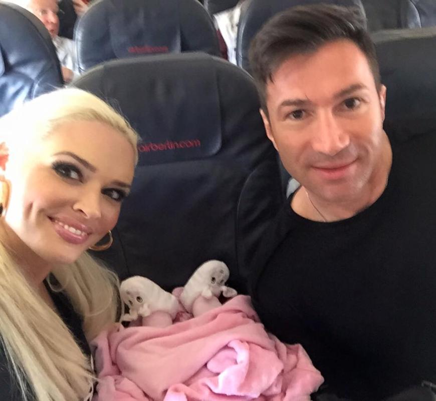 Dani mit ihrem Verlobten Lucas Cordalis und Baby Sophia