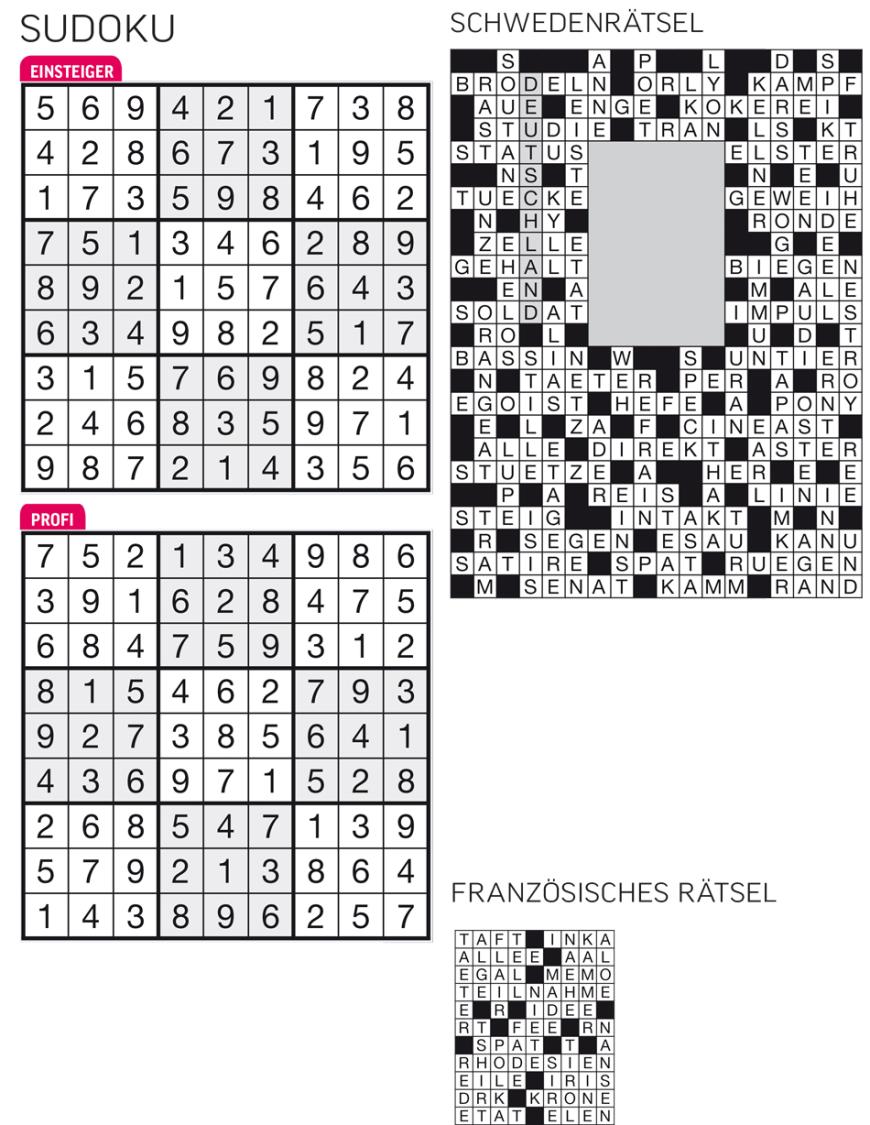 Sudoku- und Rätselauflösung ab Magazin 01/2015 - Bild 126