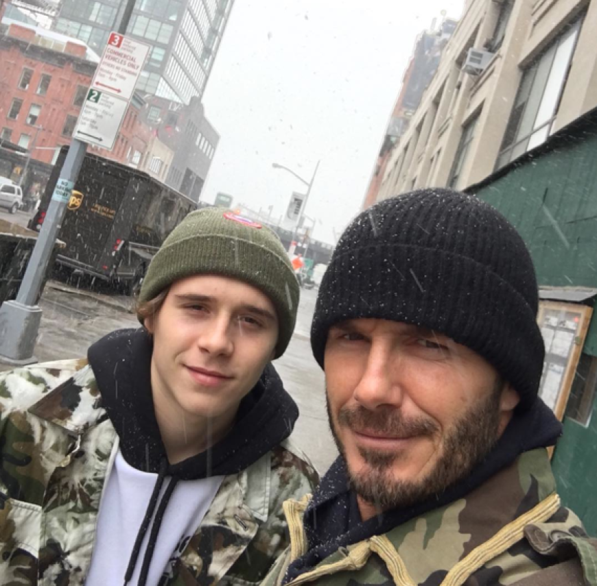 Ein cooles Vater-Sohn-Gespann: David und Brooklyn Beckham.