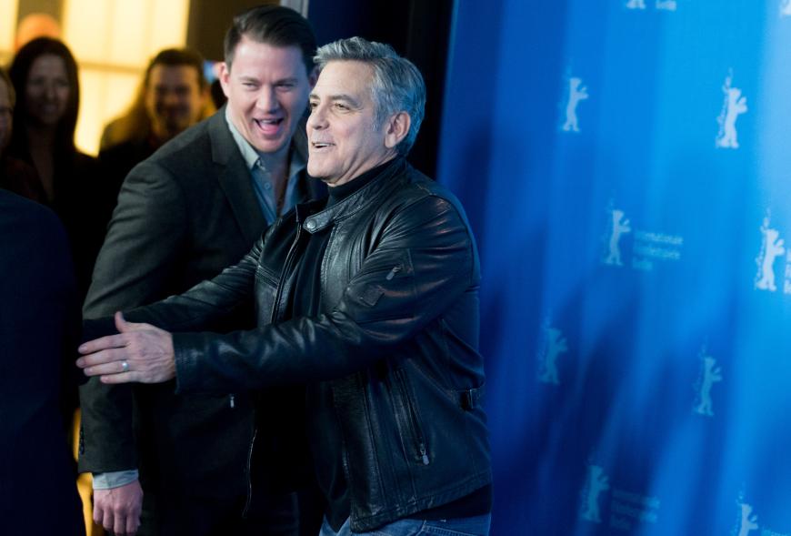 Juchu, da sind wir! George Clooney und Channing Tatum (l.) präsentieren ihren Film
