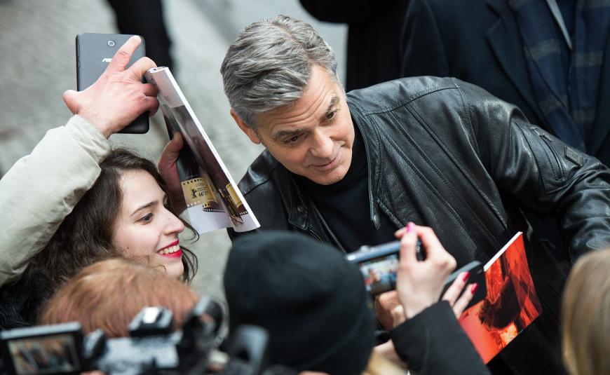 Selfie-Time! George Clooney in Berlin