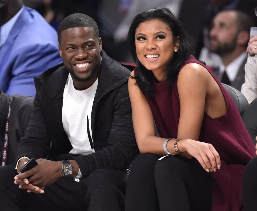 Schauspielerin und Comedian Kevin Hart lässt sich das NBA-Allstar-Game in Toronto, Kanada, natürlich nicht entgehen.