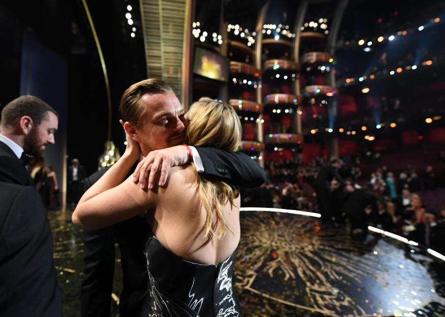 Ein besonderer Moment für Leonardo DiCaprio.