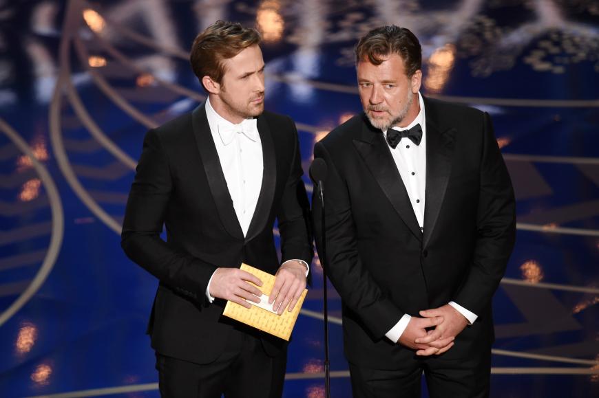 „Hast du schon einen Oscar gewonnen“, fragte Russell daraufhin Ryan Gosling.