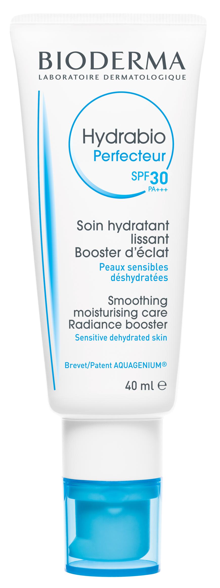 Für sensible Haut: „Hydrabio Perfecteur SPF 30“-Tagespflege von Bioderma, ca. 22 Euro, in Apotheken