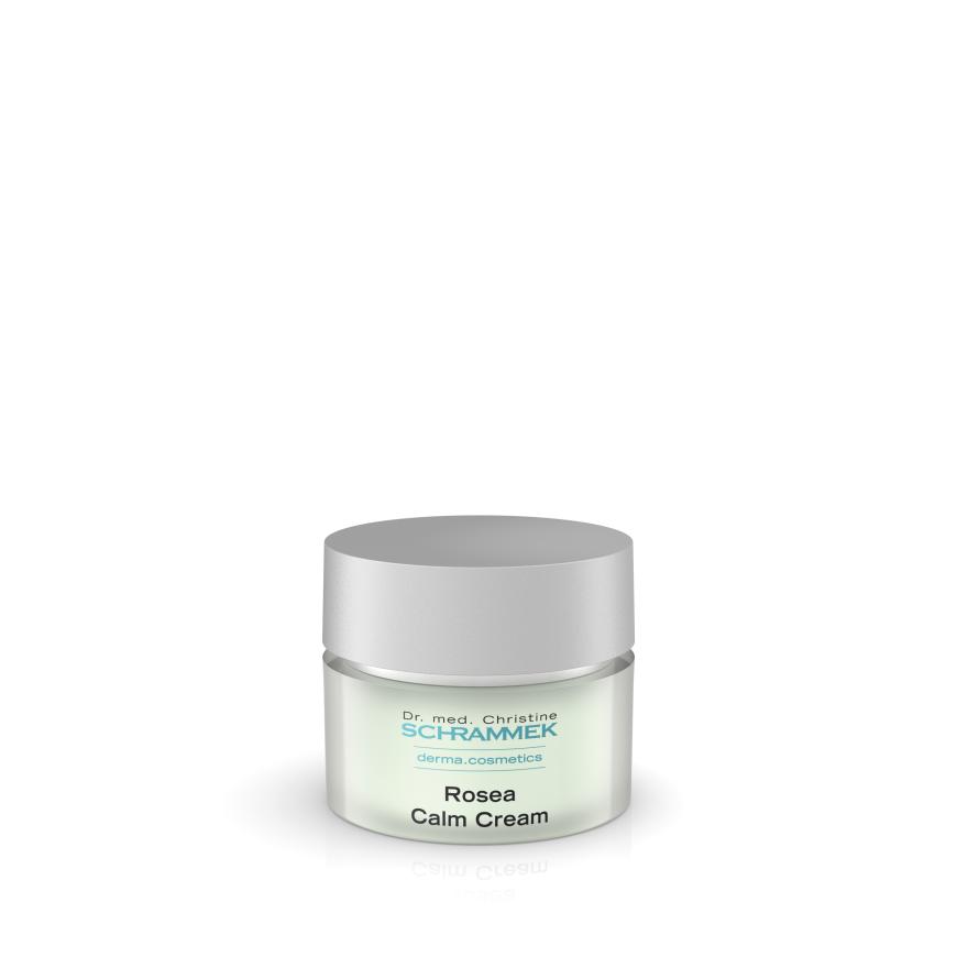Grünpigmente kaschieren Rötungen bei Rosacea: „Rosea Calm Cream“ von Dr. med. Christine Schrammek, ohne Duftstoffe, ca. 36 Euro