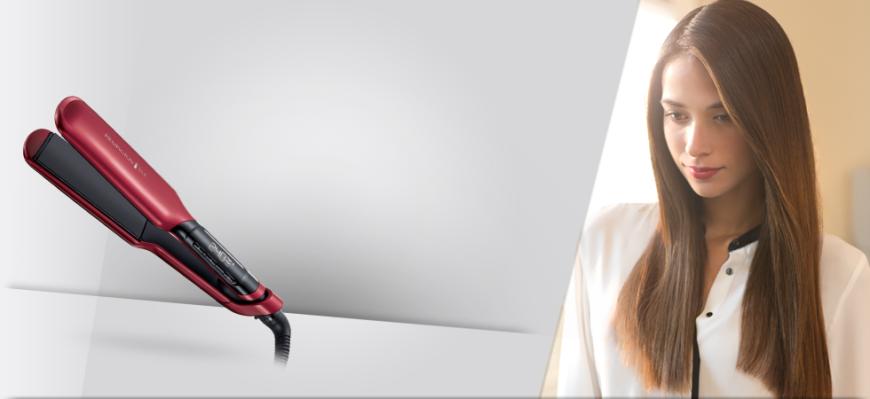 GLATTE SACHE Mit Keramikbeschichtung und Seidenproteinen: „S9620 Breiter Silk Haarglätter“, von Remington, ca. 80 Euro