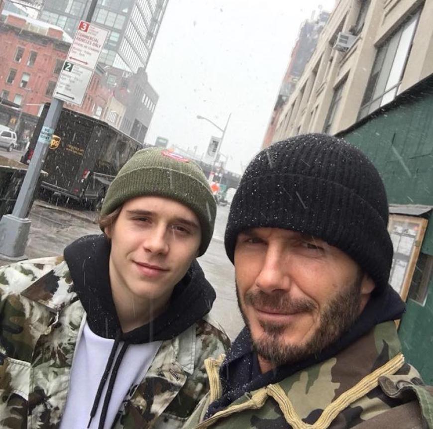 Voller Stolz gratulierte Becks seinem Sohn zum Geburtstag.