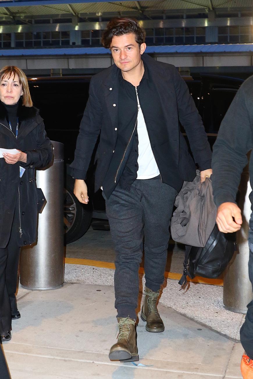 Orlando Bloom und Katy Perry kamen gemeinsam am Flughafen JFK an ...