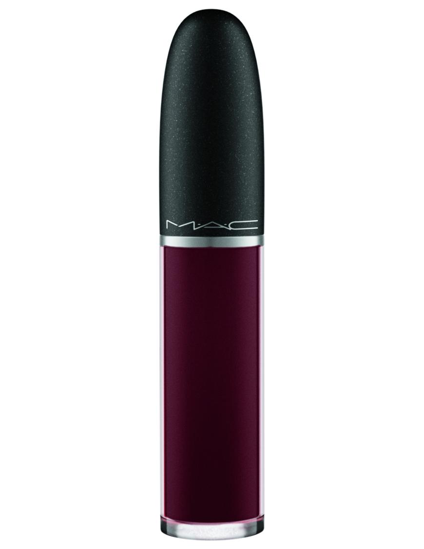 Intensiv „Retro Matte Liquid Lipcolour“ von Mac in „High Drama“, ca. 25 Euro