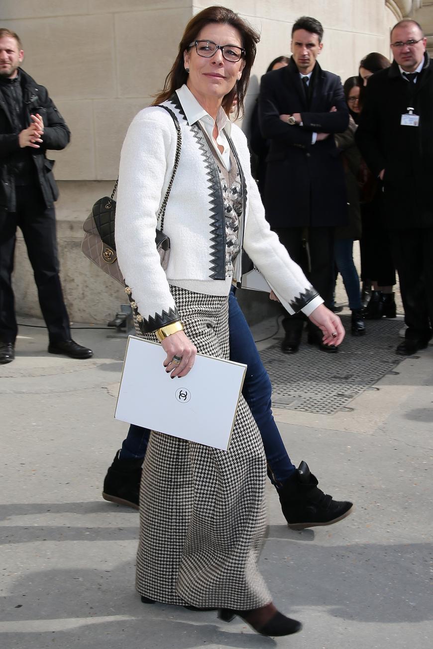 Prinzessin Caroline von Monaco ließ sich die Chanel Show nicht entgehen.