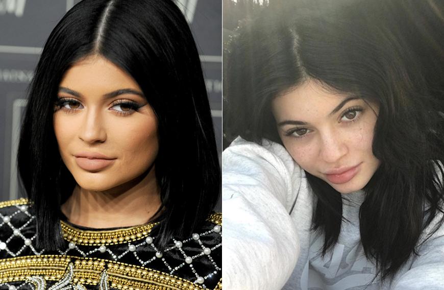 Kim Kardashians Halbschwester Kylie Jenner geht normalerweise sehr großzügig mit Make-up um. Doch rechts zeigt sie sich nahezu ungeschminkt. Die Sommersprossen stehen ihr!