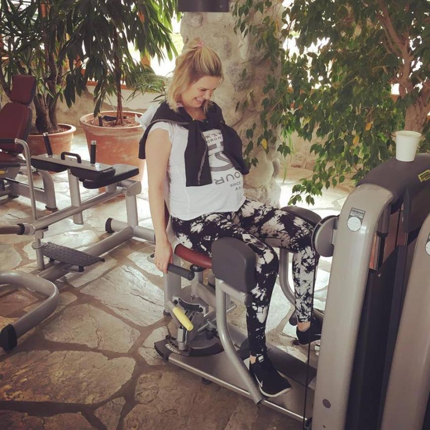 Sporteln mit Babybauch? Für Monica Ivancan kein Problem. Die frisch gebackene Mama hielt sich auch in der 36. Schwangerschaftswoche noch fit.