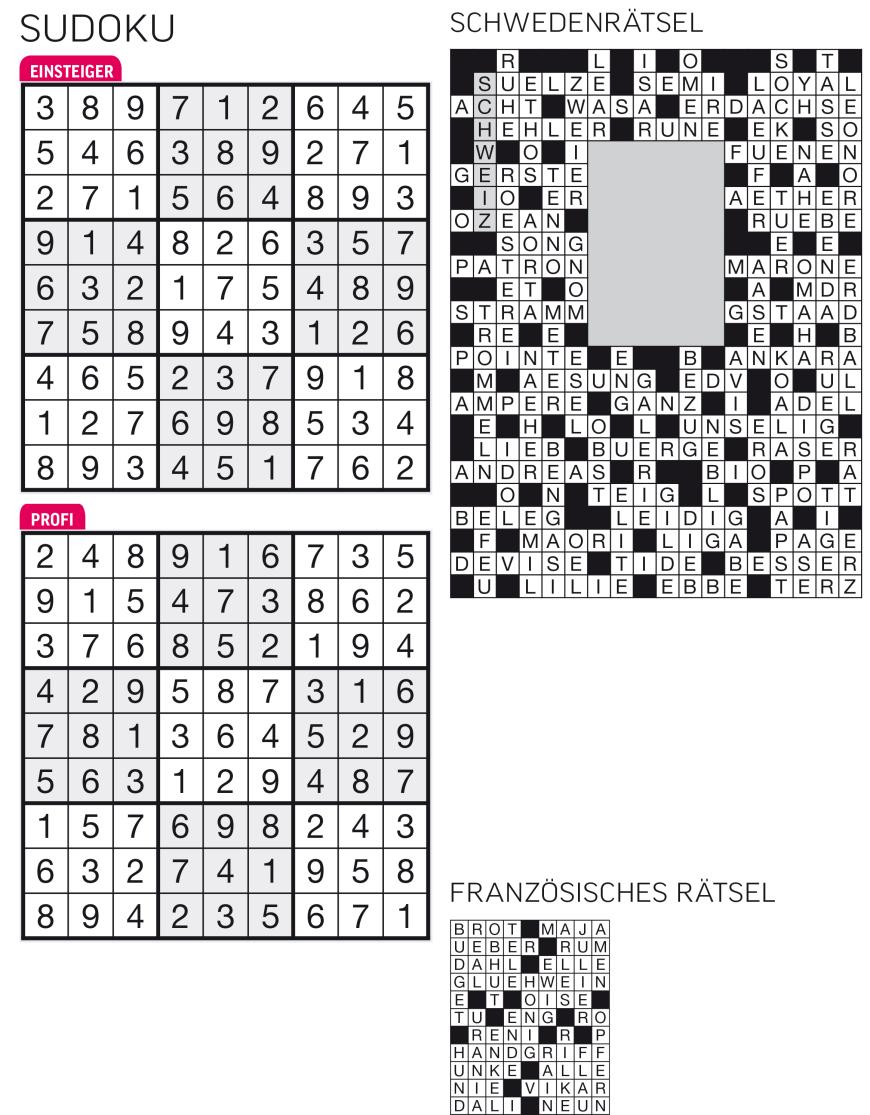 Sudoku- und Rätselauflösung ab Magazin 01/2015 - Bild 122