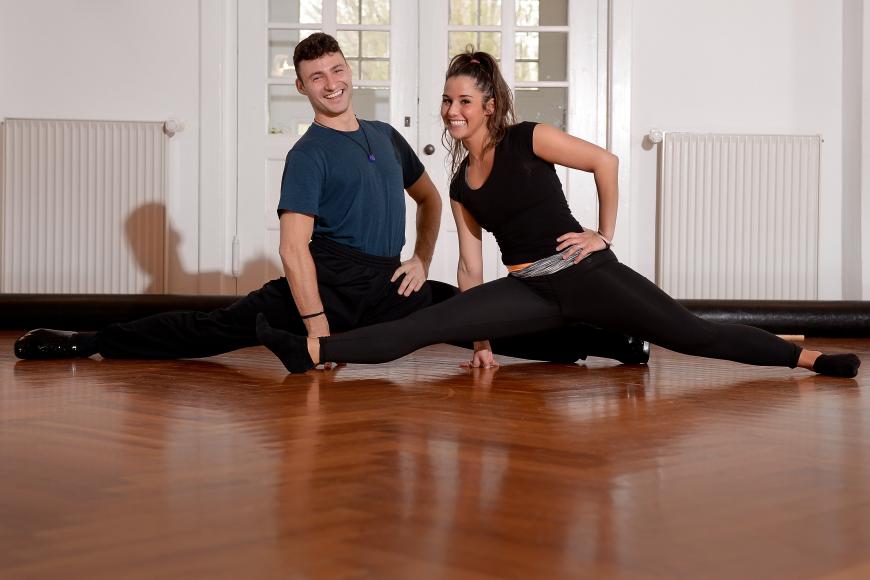 Gelenkig: Sarah mit Tanzpartner Robert Beitsch
