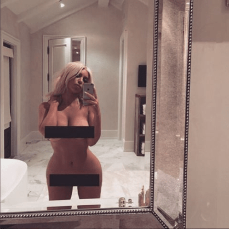 Das Original: Kim Kardashian postete dieses Nackt-Pic vor einigen Tagen auf Instagram.