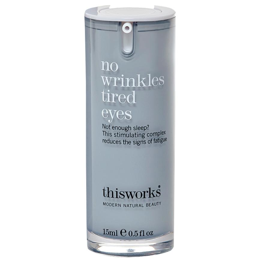 Stimuliert die Haut über Nacht und lindert Augenringe: „No Wrinkles Tired Eyes“ von This Works, ca. 53 Euro, douglas.de