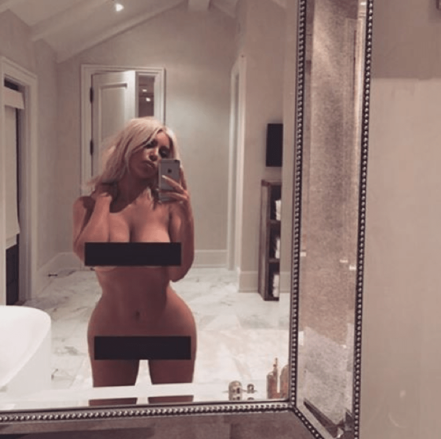 Für ihr Nackt-Selfie erntete Kim viel Spott und Häme.