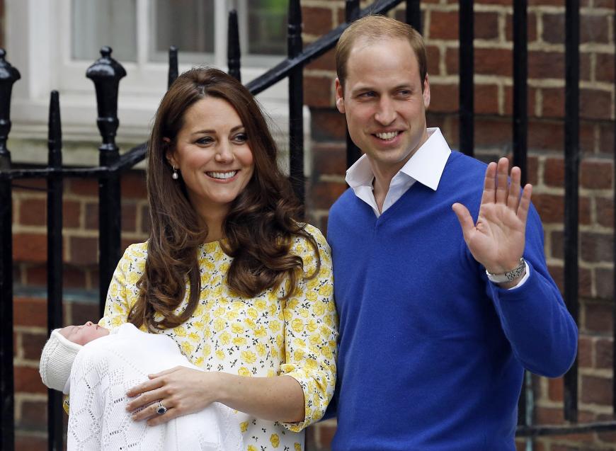 Herzogin Catherine und Prinz William kurz nach der Geburt von Prinzessin Charlotte.
