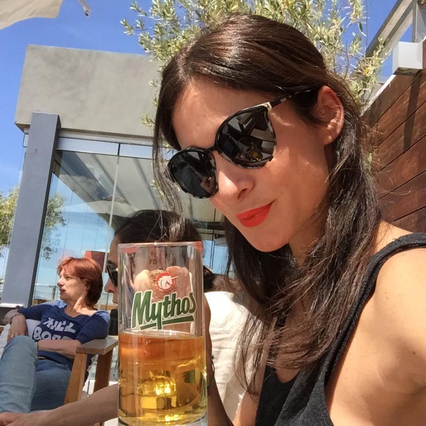 Griechischer Wein? Nö, ich hab mir das Mythos Bier gegönnt. Jamas!