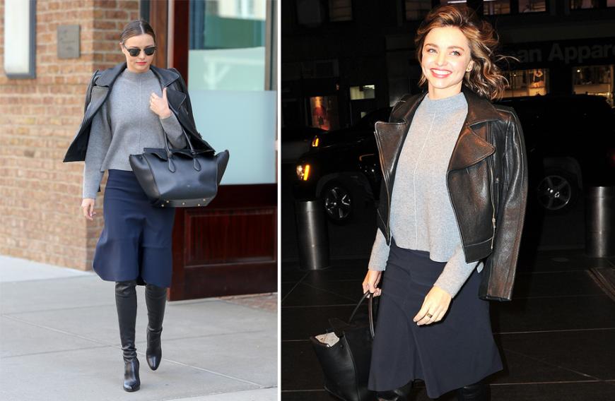 So einfach und doch so schick: Miranda Kerr stylisch unterwegs in New York.