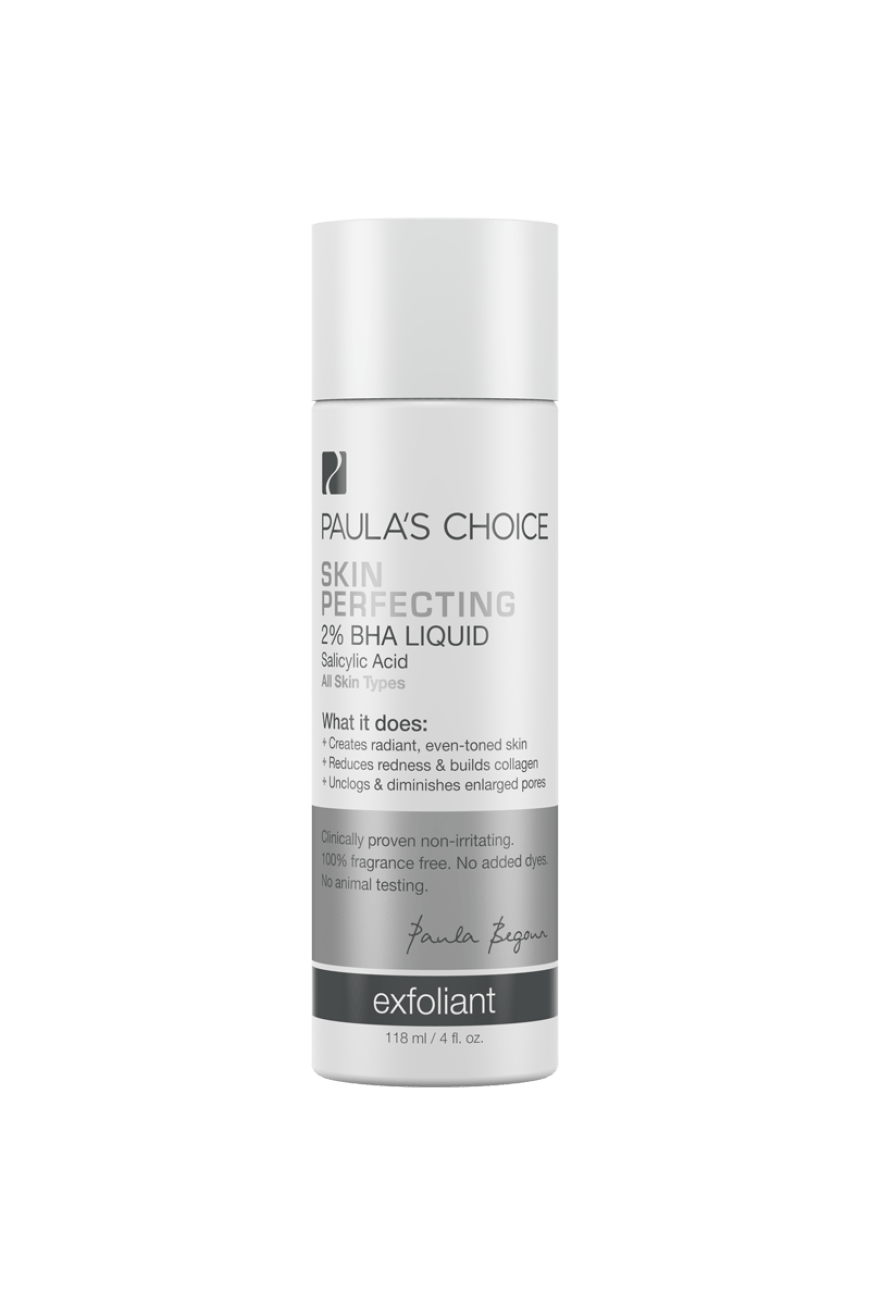 „Skin Perfecting Peeling Liquid 2% BHA“ von Paula’s Choice, ca. 32 Euro, paulaschoice.de
