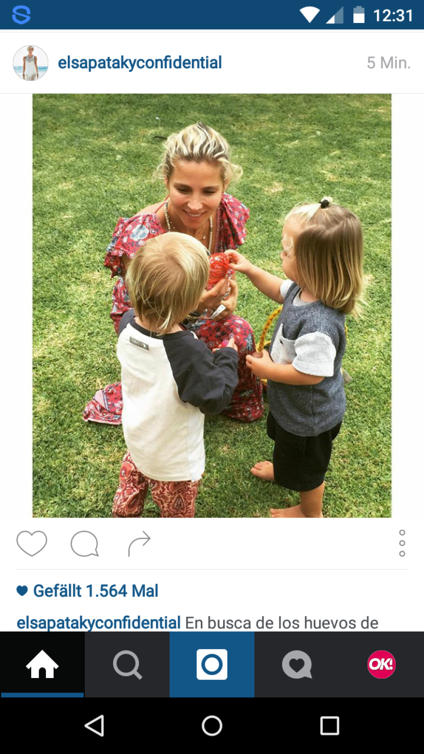 Chris Hemsworth' Frau Elsa Pataky hilft den Kids bei der Ostereiersuche.