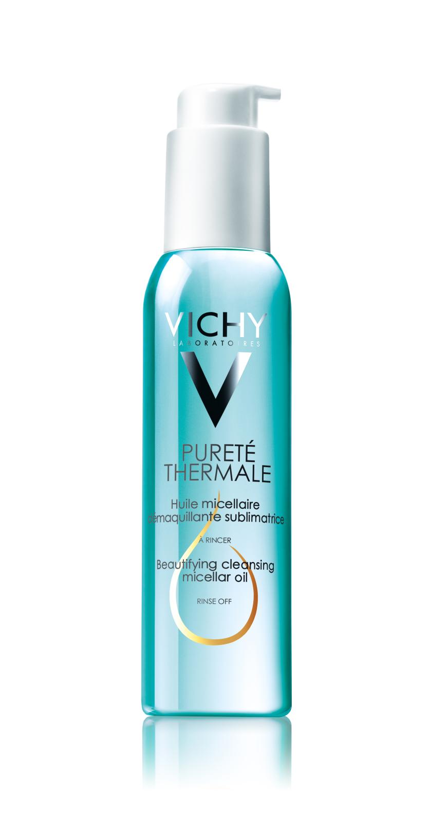 Mit wohltuendem Thermalwasser für trockene Haut: „Pureté Thermale Verschönerndes Reinigungs-Öl“ von Vichy, ca. 16 Euro