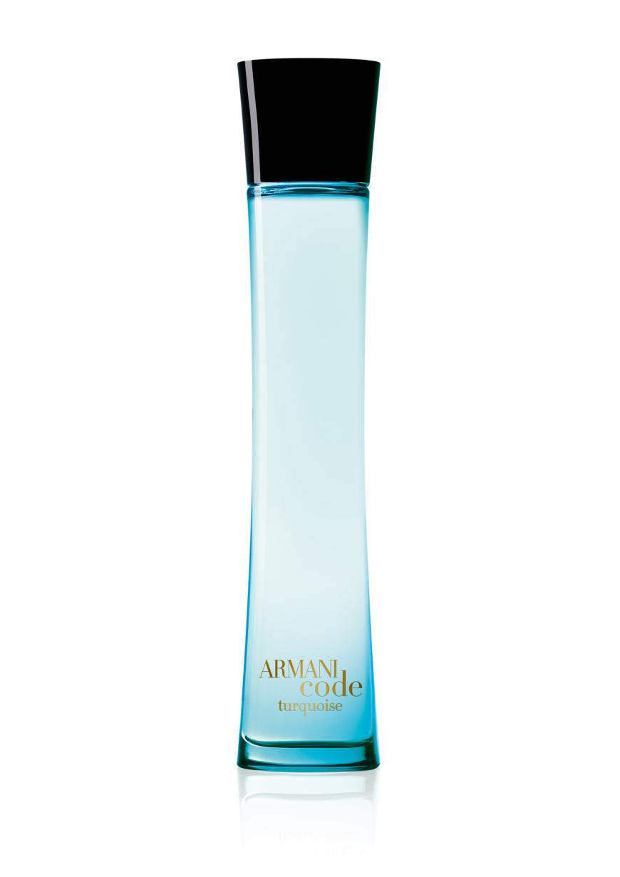 Zwillinge: „Armani Code Turquoise“ von Giorgio Armani, verzaubert mit Vanille, Birne und Orangenblüte, 75 ml, EdT, ca. 40 Euro
