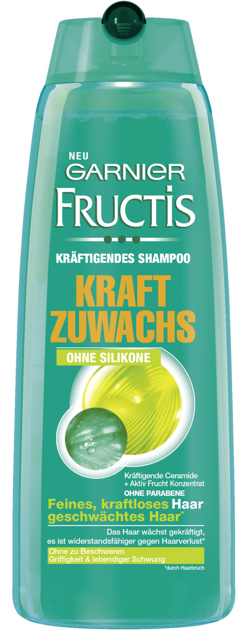 „Fructis Kraft Zuwachs“-Shampoo von Garnier, ca. 3 Euro