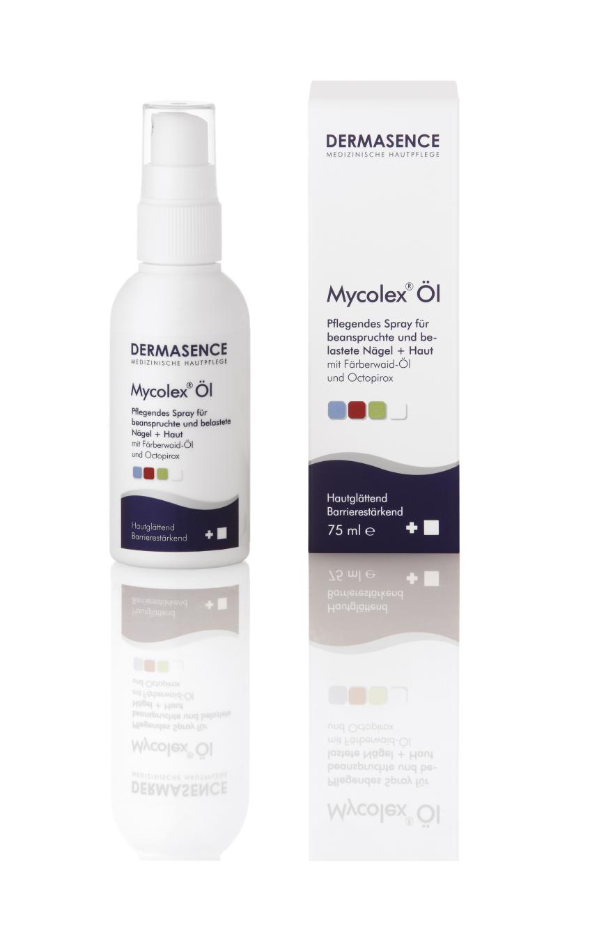 Nagelöl: „Mycolex Öl“-Pflegespray von Dermasence, ca. 15 Euro, in Apotheken