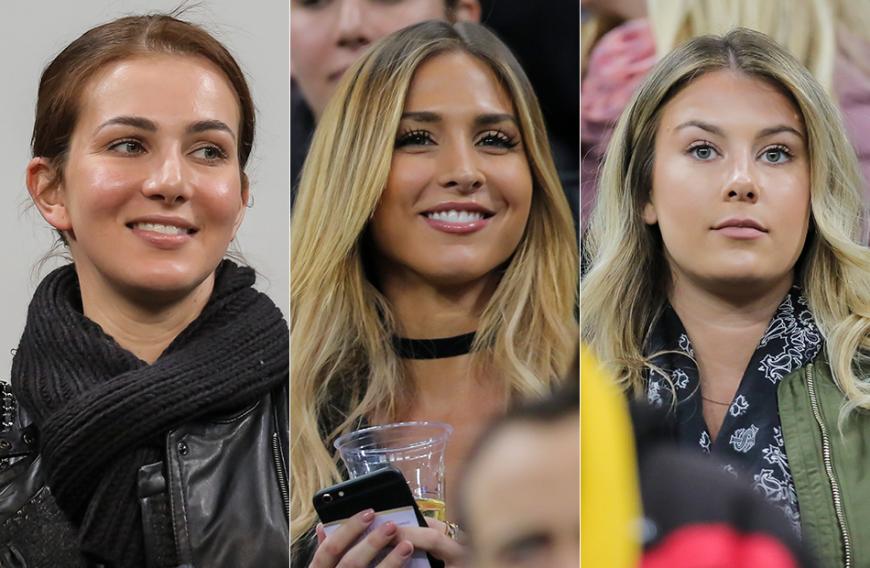 Drei Engel für Jogi: Lisa Müller, Ann-Kathrin Brömmel und Montana Yorke (v.l.) feuerten die deutsche Nationalmannschaft im Freundschaftsspiel gegen Italien an.