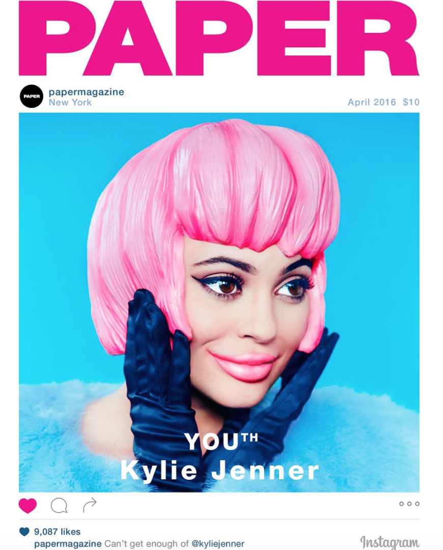 Auf dem Cover des "Paper"-Magazins wurde Kylie Jenner wie eine künstliche Puppe inszeniert.
