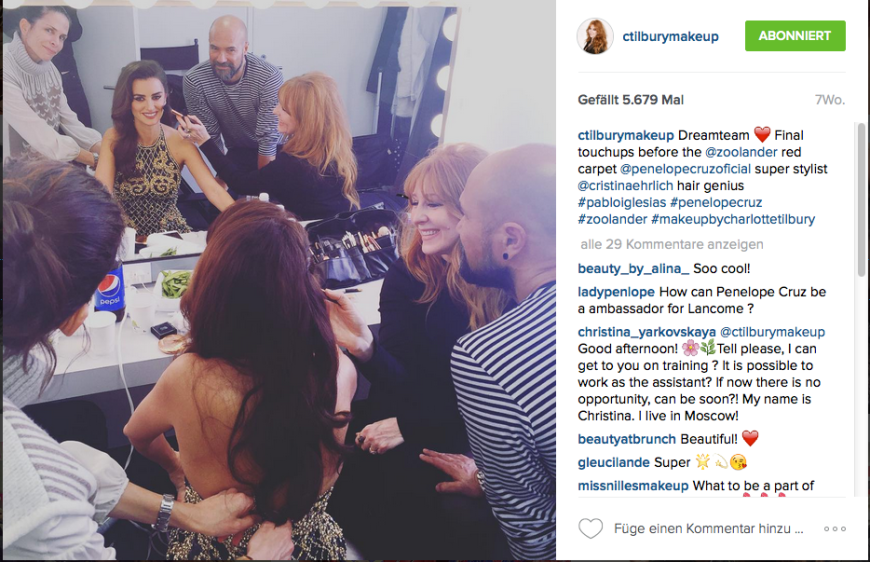 Letzter Touch-up: Penélope Cruz vor der „Zoolander“-Premiere