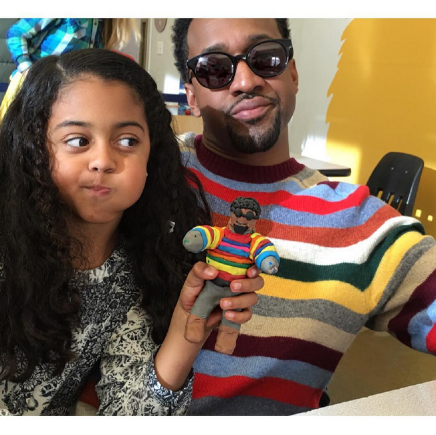 Jaleel White mit seiner Tochter Samaya