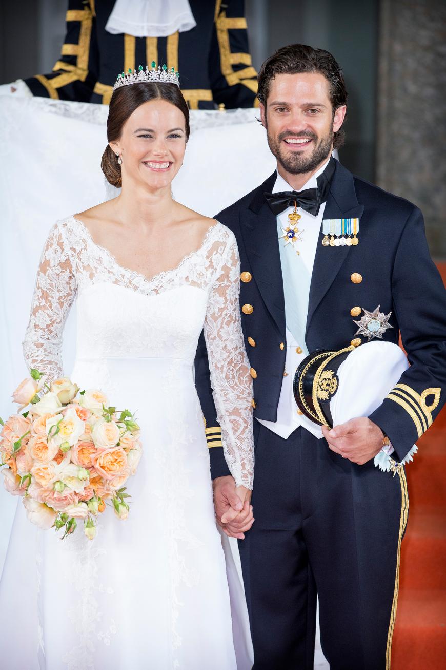 Prinzessin Sofia und Prinz Carl Philip bei ihrer Hochzeit im Jahr 2015.