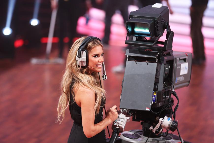 Der Arbeitsplatz von Sylvie Meis ist normalerweise vor der Kamera.