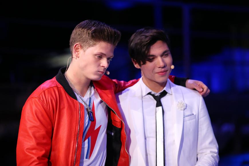 Sie mussten zittern: Tobias Soltau (l.) und Mark Hoffmann (r.). Am Ende musste Kandidat Tobias DSDS verlassen.