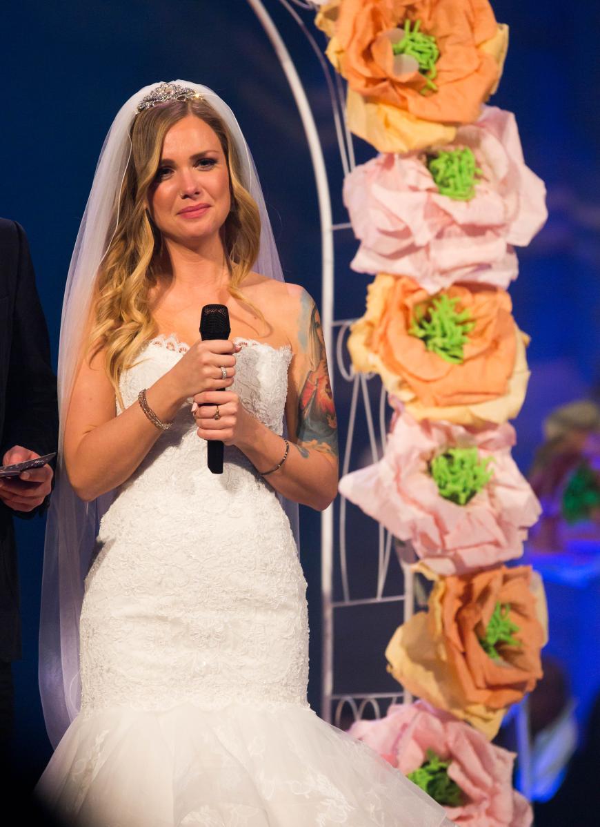 Sandra Berger heiratete während der 2. Eventshow im Kloster Eberbach.
