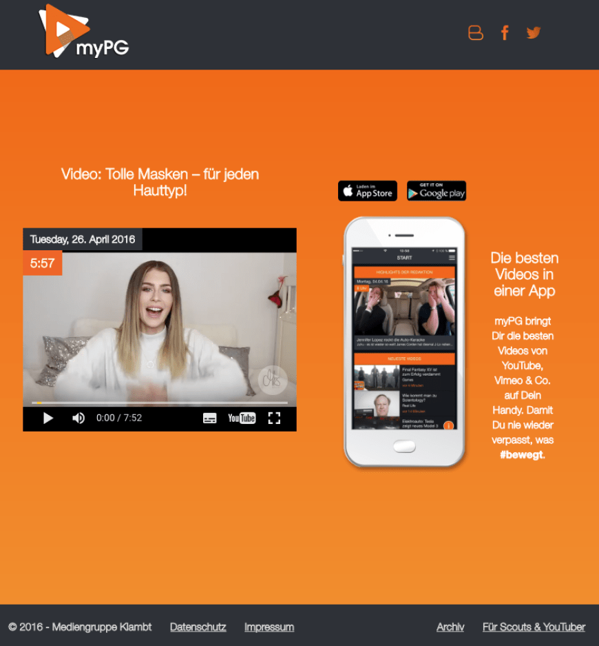 Weitere spannende Clips aus den Bereichen Fashion, Food und Lifestyle findest du auf myPG.